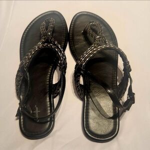 ⭐️Curfew Black Braided Sandals Effortless Style Summer Y2K Size 11 - Runs Small